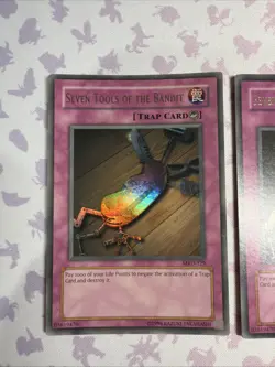 X2 Yugioh Seven Tools of the Bandit Metal Raiders MRD-129 Trap English MP OG - Image 2