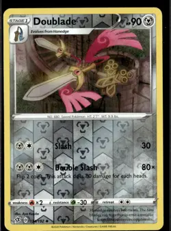 Pokemon Doublade 134/192 Rebel Clash Reverse Holo Uncommon 2 Card Lot - Image 1