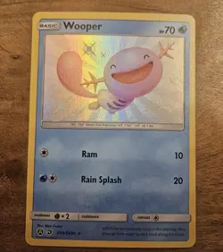 NM 2019 Pokemon card Wooper SV9/SV94 Hidden Fates: Shiny Vault Holo - Image 1