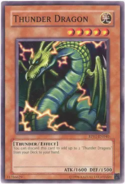 Yu-Gi-Oh Card - RP01-EN040 - THUNDER DRAGON (common) - NM/Mint - Image 1