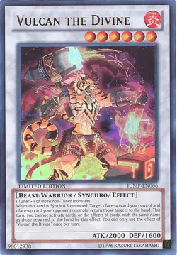 Yu-Gi-Oh Card - JUMP-EN066 - VULCAN THE DIVINE (ultra rare holo) - NM/Mint - Image 1