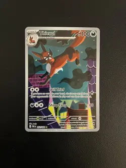 Pokemon TCG Card - Thievul 092/084 Illustration Rare - English Pitch Black - Image 1