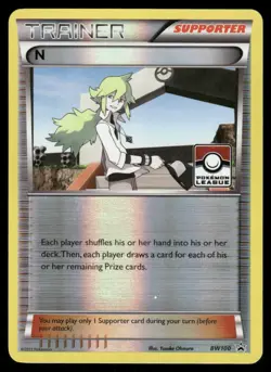 Pokemon Cards N BW100 Pokemon League Black And White Promo Holo Promo LP - Image 1