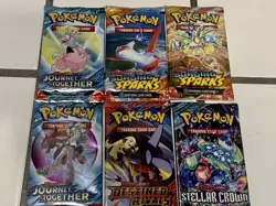 Pokemon TCG - 6 Booster Packs Lot - Factory Sealed Unweighed - Image 1