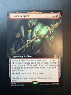 Loki's Scepter (Extended Art) Commander: Marvel Super Heroes M/NM MTG - Image 1