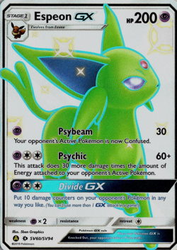Espeon GX SV60/SV94 Pokemon Hidden Fates: Shiny Vault Shiny Holo Rare NM - Image 1