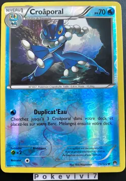 Carte Pokemon CROAPORAL 39/122 Reverse XY9 Rupture Turbo FR - Image 1