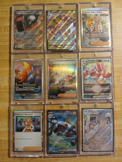 Set of 9 Full Art/Rares Pokemon Cards (Hard Cases) - Image 1