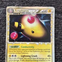 Pokemon Ampharos Prime 105/123 HeartGold SoulSilver Holo - Image 2