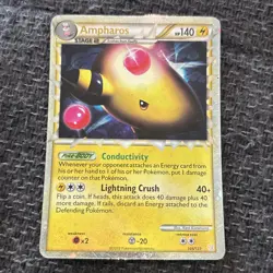 Pokemon Ampharos Prime 105/123 HeartGold SoulSilver Holo - Image 4