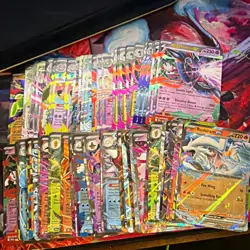 Pokemon TCG English 62 Card Lot Holo Full Art EX Mega Floette EX Reshiram EX - Image 1