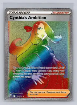 Cynthia's Ambition 178/172 Rainbow Rare Brilliant Stars Pokemon Holo Near Mint - Image 1