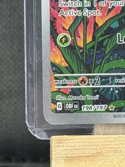Pokemon TCG Gloom 198/197 SV03 Obsidian Flames IR Full Art Holo EN 80 HP - Image 4