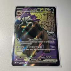 Pokemon TCG Arven's Mabosstiff EX 218/182, Destined Rivals, Near Mint Condition - Image 1