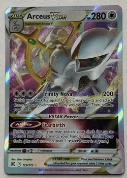 Pokemon Brilliant Stars Arceus VSTAR 123/172 Holo Rare NM - Image 1