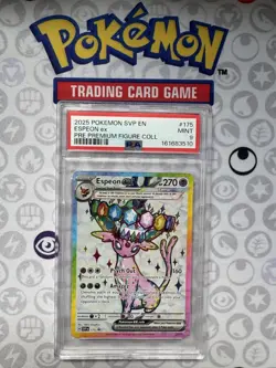 2025 Pokemon Espeon ex #175 SVP Black Star Promo PSA 9 Premium Figure Collection - Image 1
