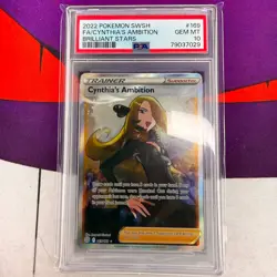 Pokemon Cynthias Ambition Full Art - Brilliant Stars - 169/172 - PSA 10 - Image 1