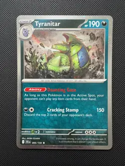 Tyranitar 095/159 Cosmos Holo Rare Journey Together Pokemon TCG Near Mint - Image 1