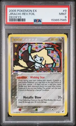 2005 Pokemon EX Deoxys - Jirachi Reverse Holo #9 PSA 9 - NEW CERT - Image 1