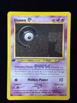1st Edition - Unown [C] - Neo Destiny - 57/105 - Pokemon TCG - MP - Image 1