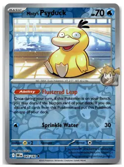 Pokemon Misty's Psyduck DRI #045/182 Reverse Holo Near Mint TCG - Image 1