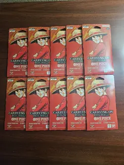 One Piece Card Game: Carrying On His Will OP-13 English Lot Of 10 - Image 1