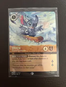 Disney Lorcana Stitch - Carefree Snowboarder EPIC Foil 207/204 - Image 1