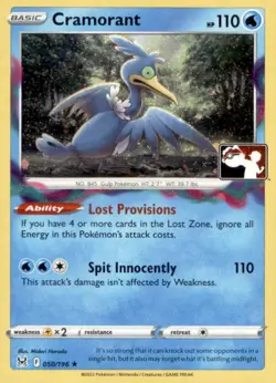 CRAMORANT 050/196 HOLO RARE PRIZE PACK SERIES CARDS POKEMON NEAR MINT - Image 1