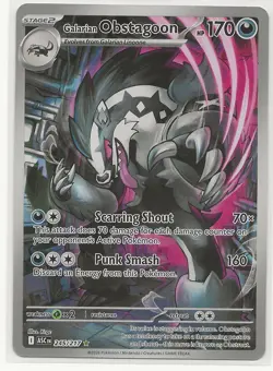 Galarian Obstagoon 245/217 Illustration Rare Pokemon Ascended Heroes Card - Image 1