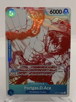 One Piece Card Game OP07-053 Portgas.D.Ace Rare NM ALT ART FOIL ENGLISH - Image 1