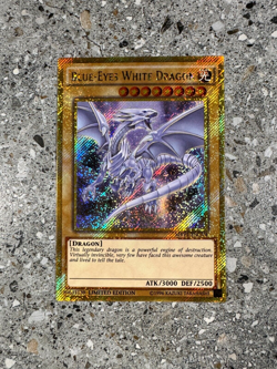 YugiOh 1x Blue-Eyes White Dragon MVP1-ENGV4 Limited Edition Gold Secret Rare NM - Image 1