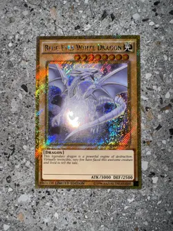 YugiOh 1x Blue-Eyes White Dragon MVP1-ENGV4 Limited Edition Gold Secret Rare NM - Image 3