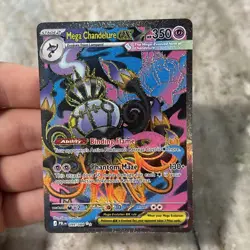 Mega Chandelure EX 099/084 - Pitch Black - Card in hand !!! Pokemon English! - Image 1