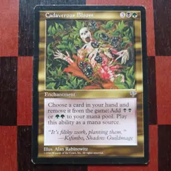 Mtg Cadaverous Bloom LP Mirage Card Reserved List Rare - Image 1