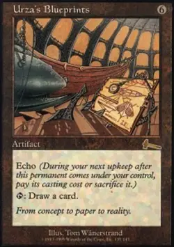 MTG magic cards 1x Urza's Blueprints Urza's Legacy Light Play, English - Image 1
