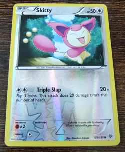 Skitty 109/135 Plasma Storm Pokemon Reverse Holo Card NM - Image 1
