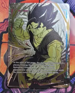 Vegito E-30 Tournament Promo Gold Energy Marker Dragon Ball Card Fusion World - Image 1