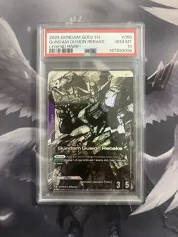 Bandai 2025 Gundam Card Game GD02 Gundam Gusion Rebake LR+ #055 PSA 10 GEM MINT - Image 1