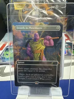 Swords to Plowshares (Borderless) (Magazine Insert) Media Promos Foil SEALED - Image 1