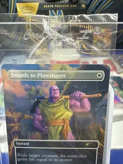 Swords to Plowshares (Borderless) (Magazine Insert) Media Promos Foil SEALED - Image 2