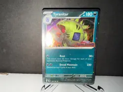 Pokemon TCG Tyranitar 135 S&V Paldea Evolved Stamped Cosmos Holo Promo Card NM+ - Image 1