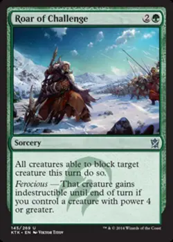 MTG Roar of Challenge - Foil, Khans of Tarkir, Lightly Played, English - Image 1