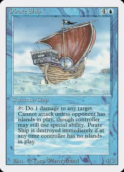 MTG Pirate Ship ** Revised Edition ** English - Image 1