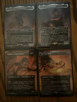 Magic The Gathering MTG Lord of The Rings Mount Doom Scene Full Set of 4 NM - Image 1