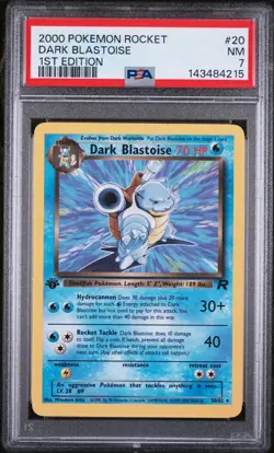 2000 Pokemon Rocket Dark Blastoise 1st Edition 20/82 PSA 7 - Image 1