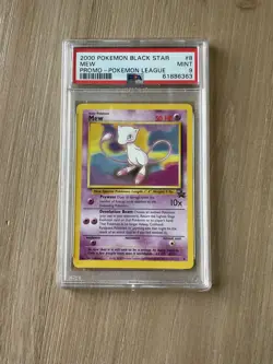 PSA 9 MINT Mew # 8 WOTC Black Star Promo Pokemon Card - Image 1