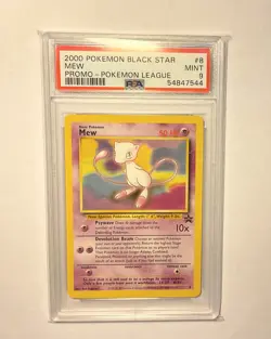 PSA 9 MINT Mew # 8 WOTC Black Star Promo Pokemon Card - Image 3