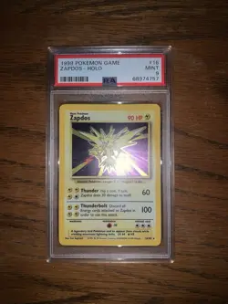 Zapdos Psa 9 Holo 1999 Pokemon Game 16/102 - Image 1