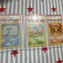 PSA Graded WOTC Pokemon TCG 3-Card Holo Lot: Dark Blastoise Nidoqueen - Image 1