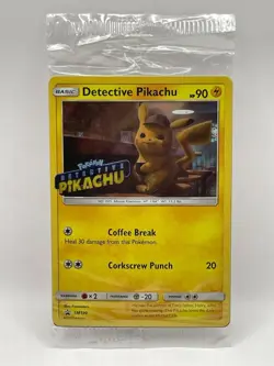Pokemon TCG Detective Pikachu SM190 Black Star Promo Holo Card Mint Sealed 2019 - Image 1